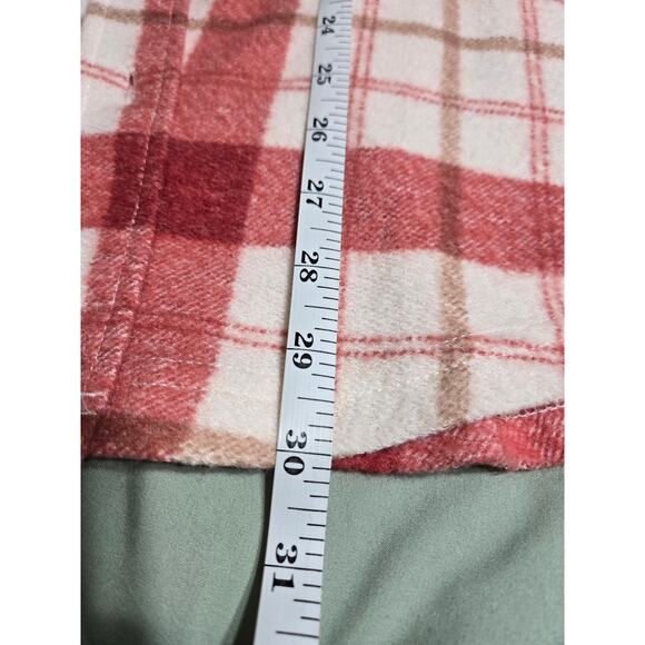 Maurices medium women's red and white button up flannel long sleeve new w tags - Picture 11 of 11